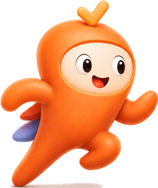 Waylen mascot reviewing a tablet
